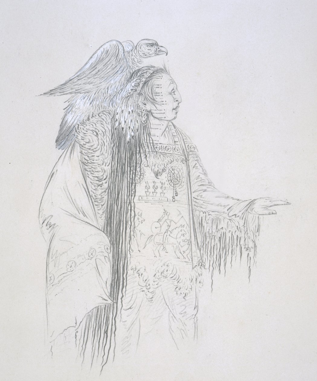 Pa-ris-ka-roo-pa (De to krager) 1852 af George Catlin
