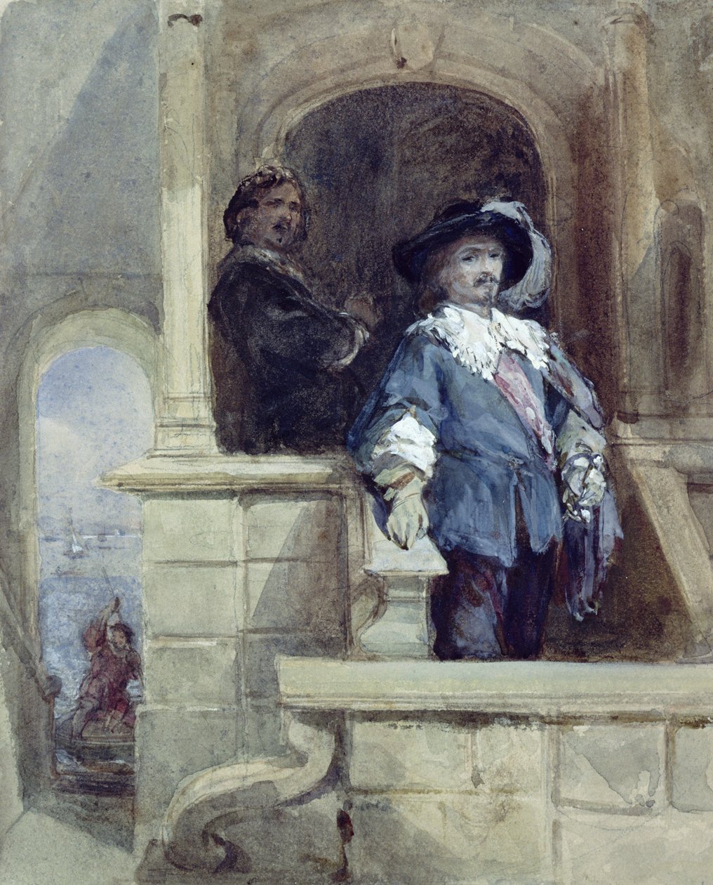 Sir Thomas Wentworth (efterfølgende jarl af Strafford) og John Pym i Greenwich, 1628 af George Cattermole