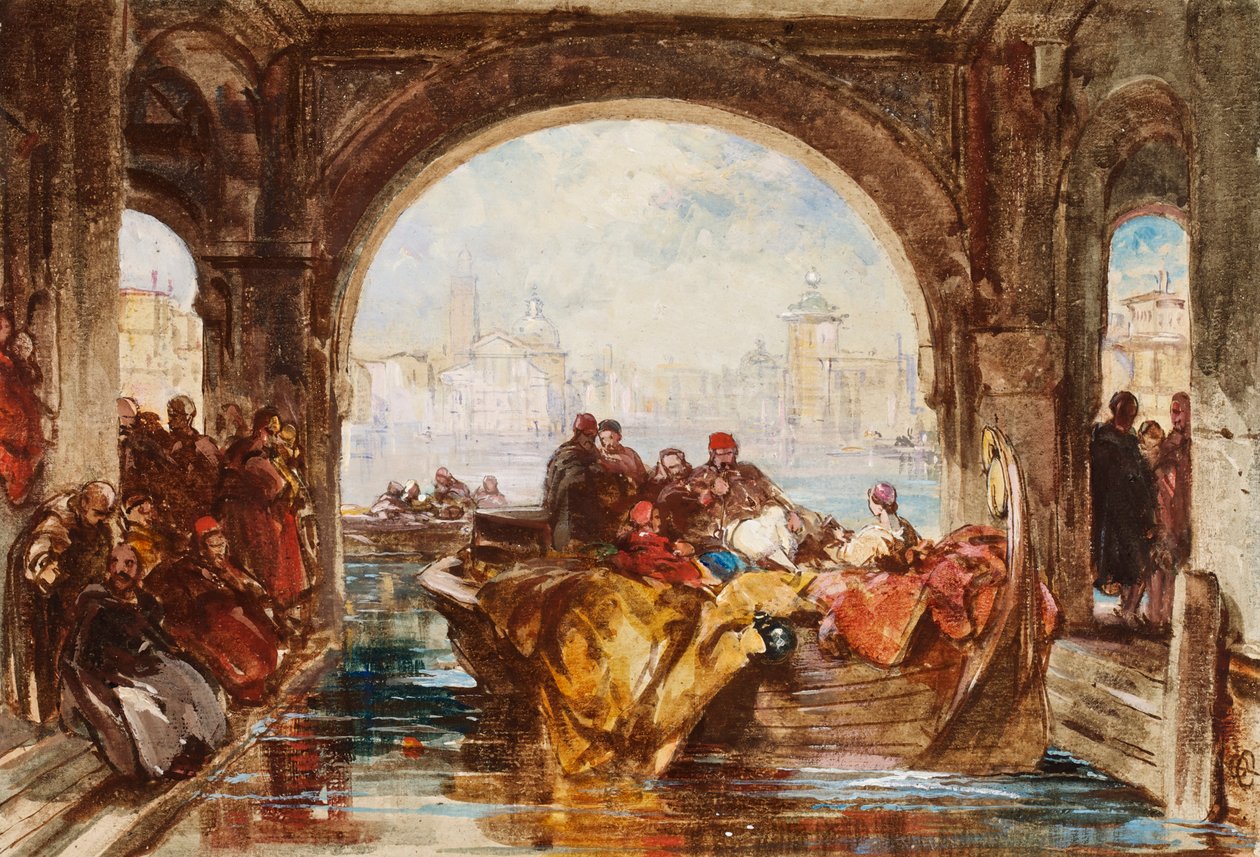 Dogen i Venedigs vandlåge, ca. 1830 af George Cattermole