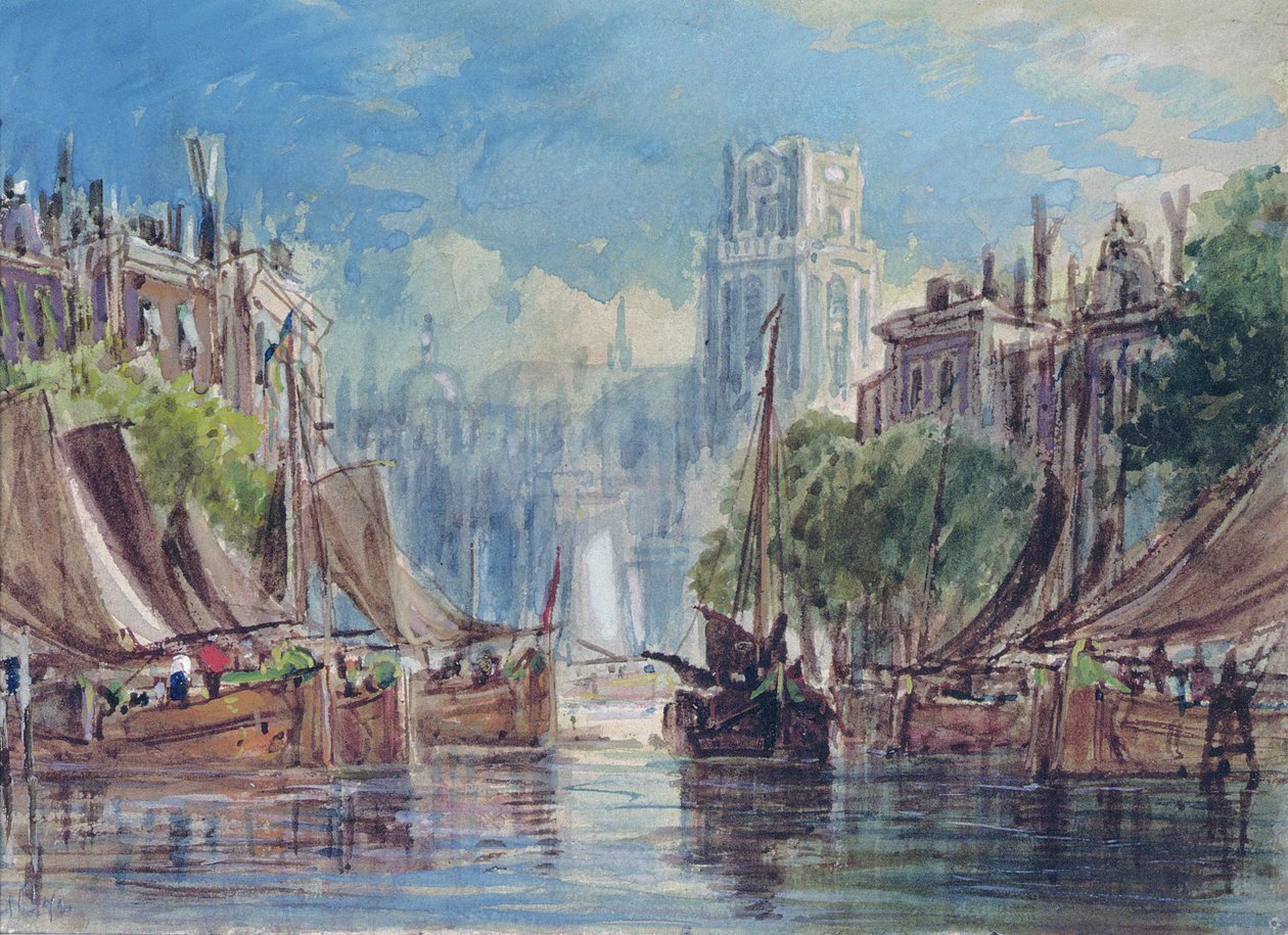 Udsigt over Rotterdam af George the Elder Chambers