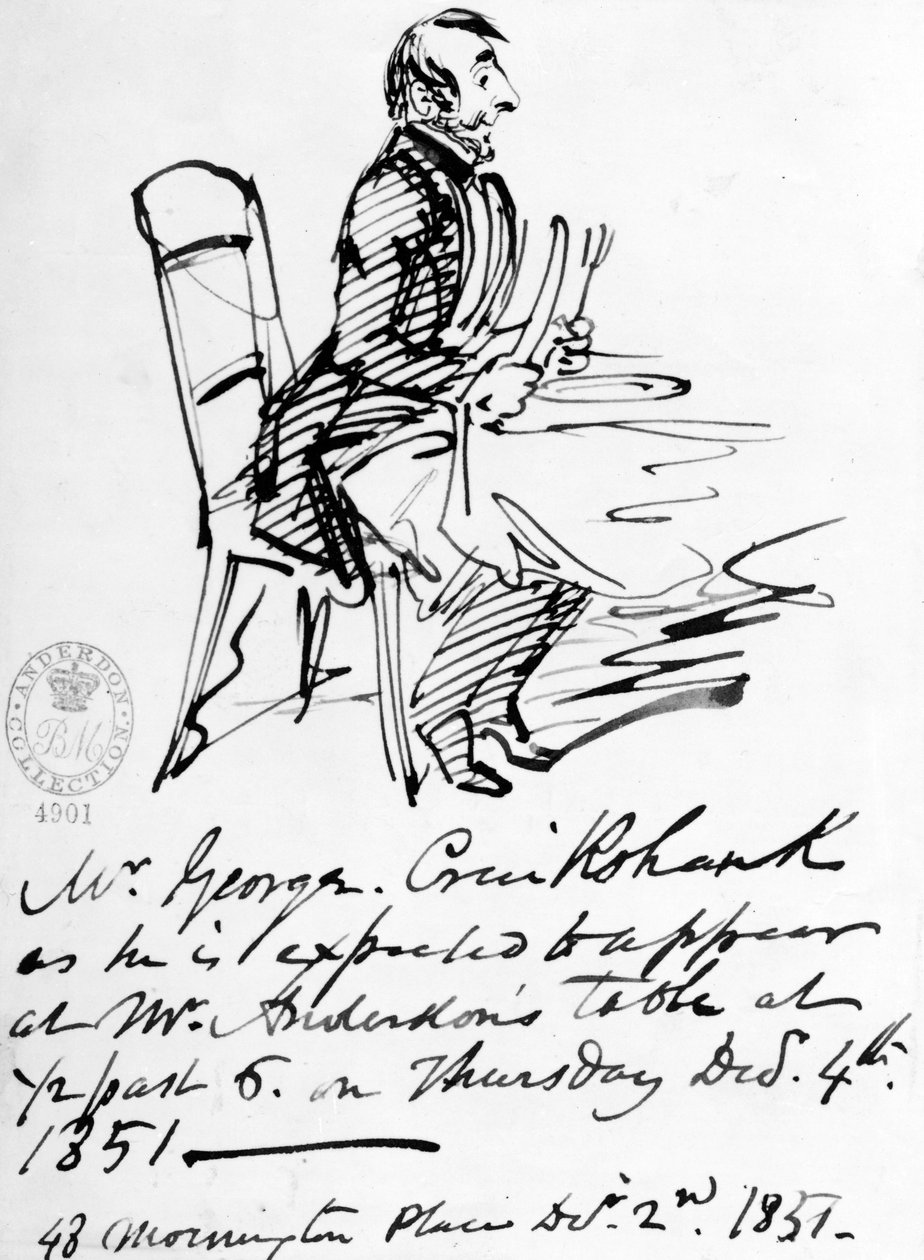 Klar til middag, (tegning) af George Cruikshank