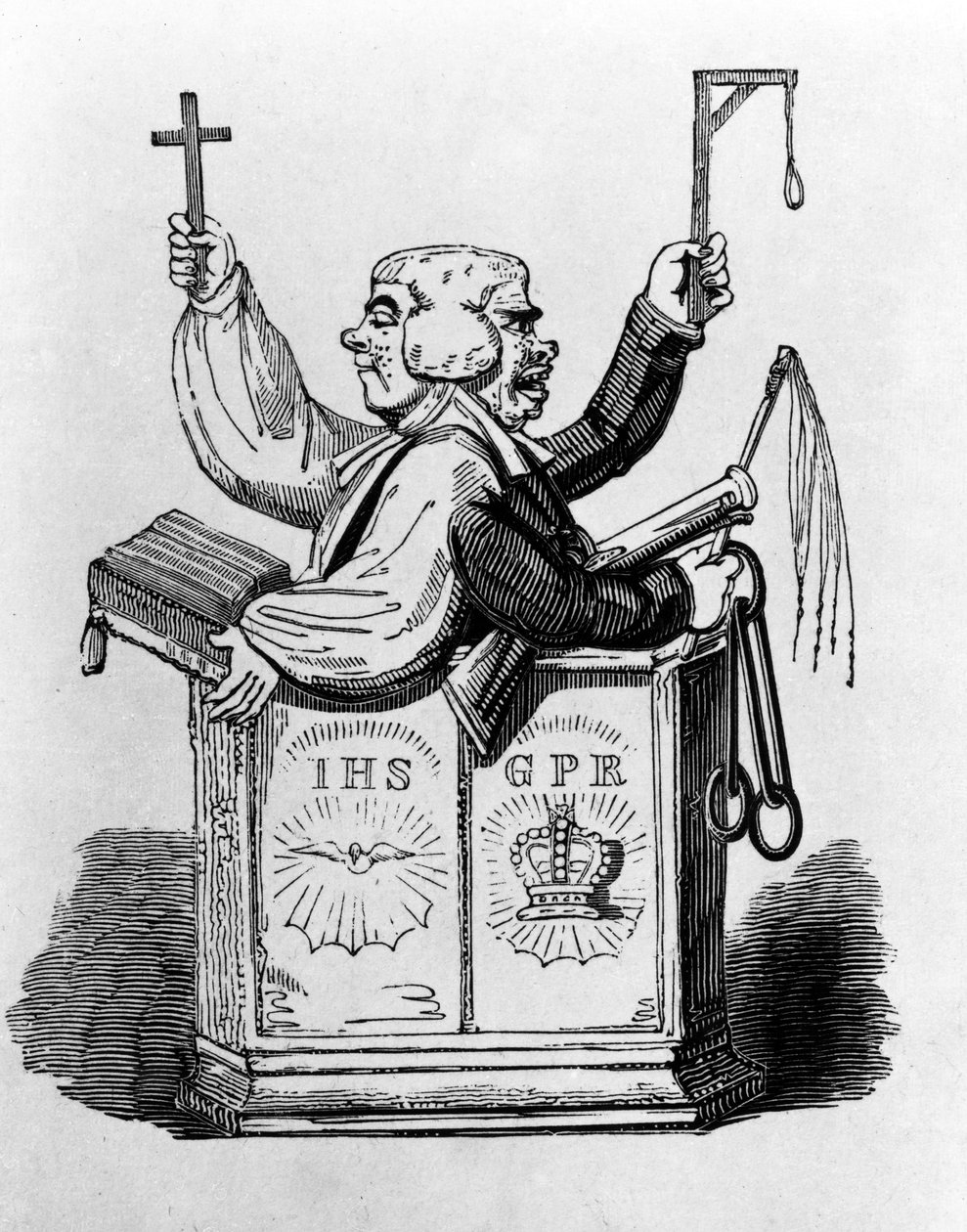 Den gejstlige Magistrat, 1819 af George Cruikshank