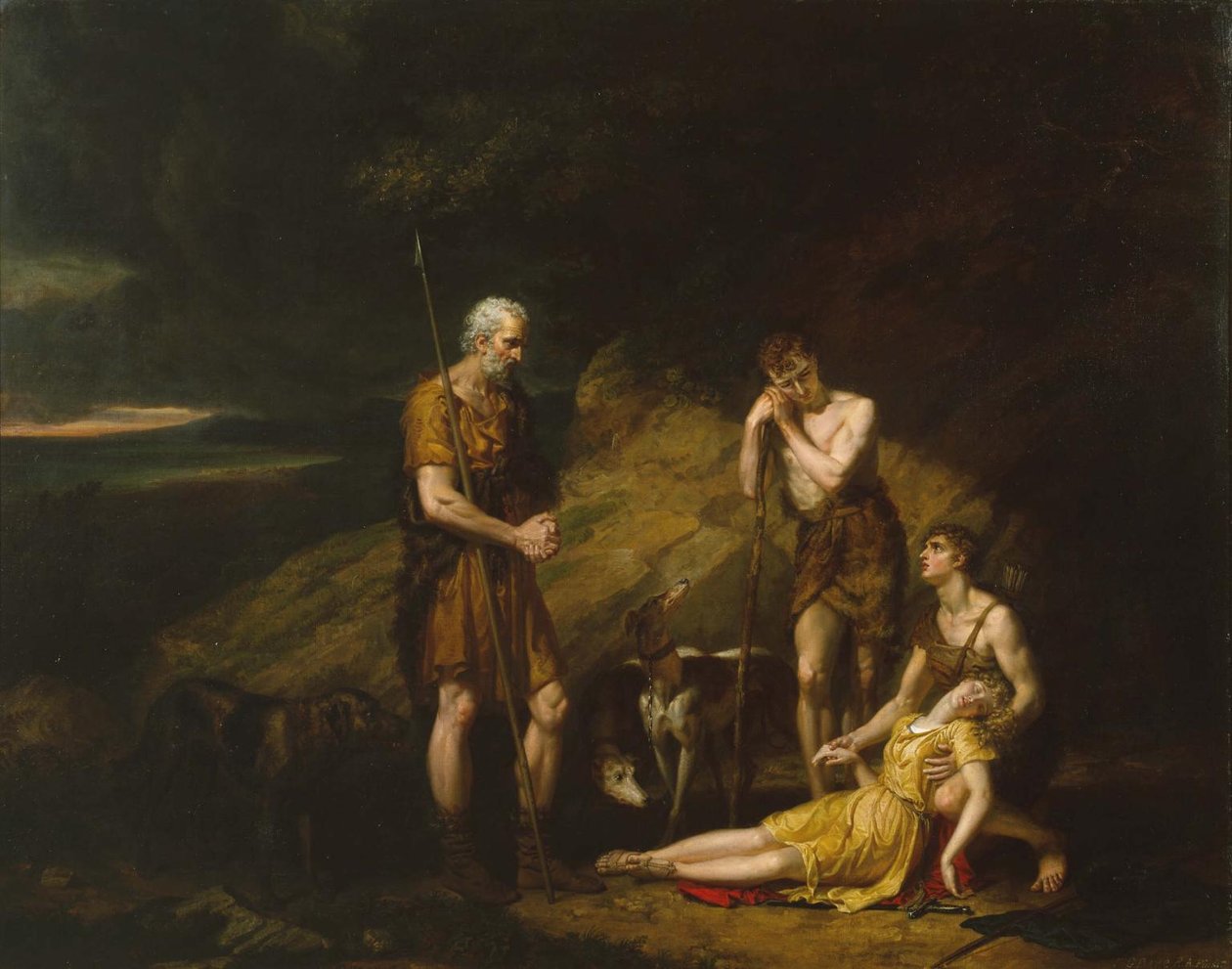 Imogen Fundet i Belarius -grotten af George Dawe
