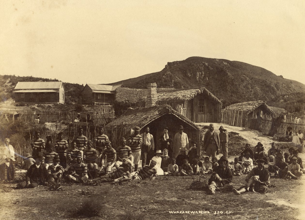 Whakerewarewa, 1889 eller 1890 (albumin print) af George Dobson Valentine