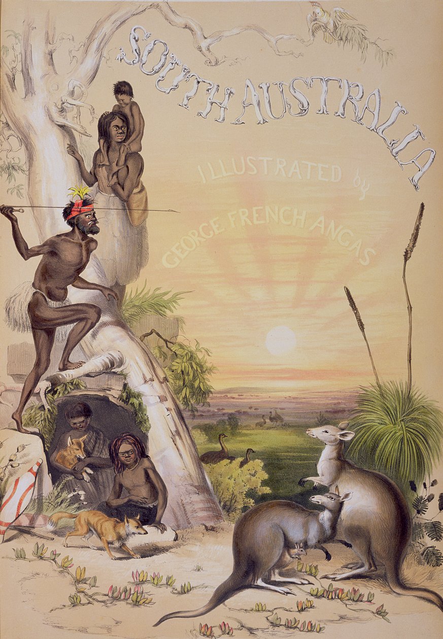 Frontispice til "South Australia", trykt i 1846 af George French Angas