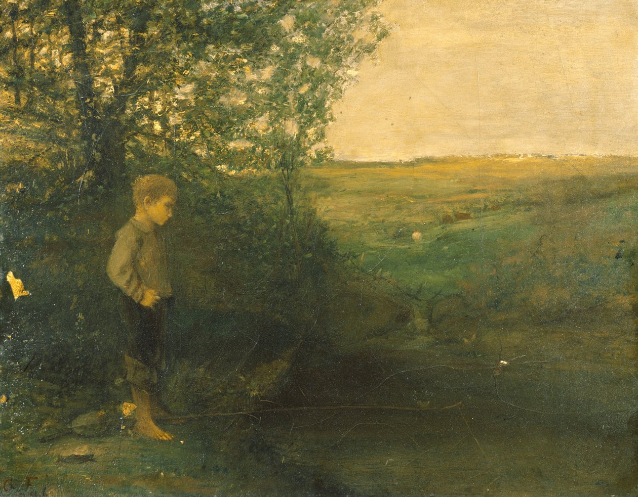 Dreng fiskeri af George Fuller