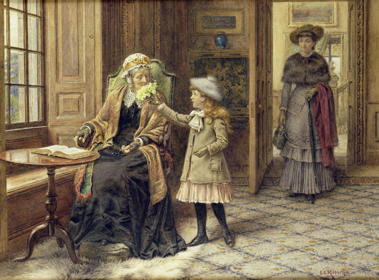 Pose til bedstemor af George Goodwin Kilburne