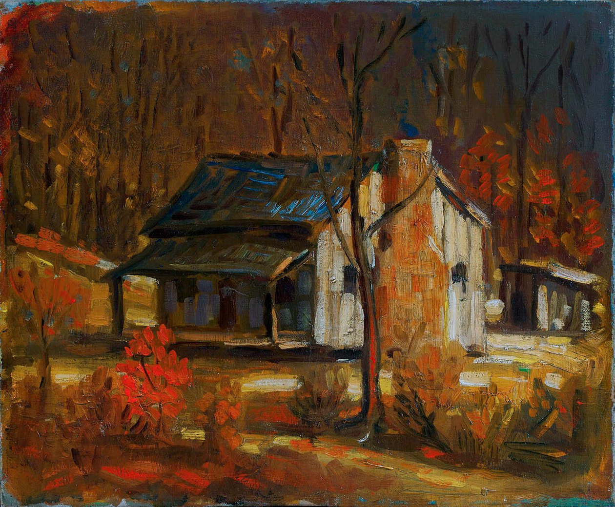 Mountain Cabin af George Luks