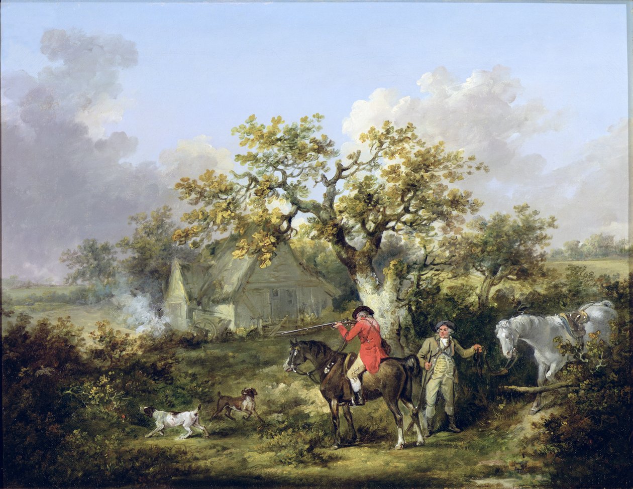 Skydning af agerhøns af George Morland