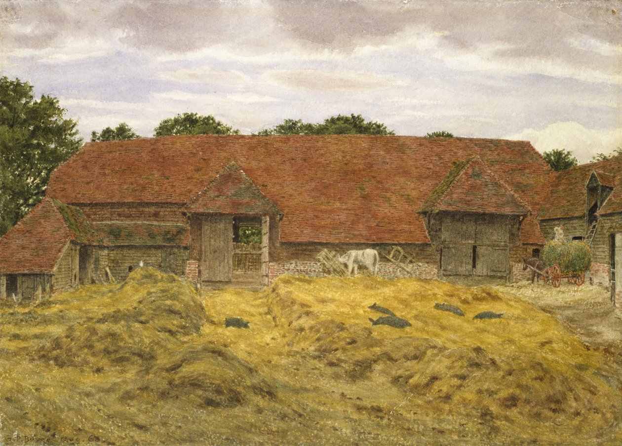 Red Barn at Whitchurch, 1868 (akvarel på papir) af George Price Boyce