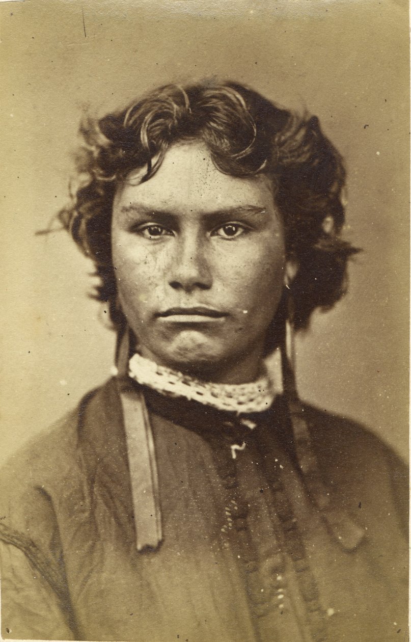 Maori, ung dame, ca. 1865 (albumin-tryk) af George Pulman