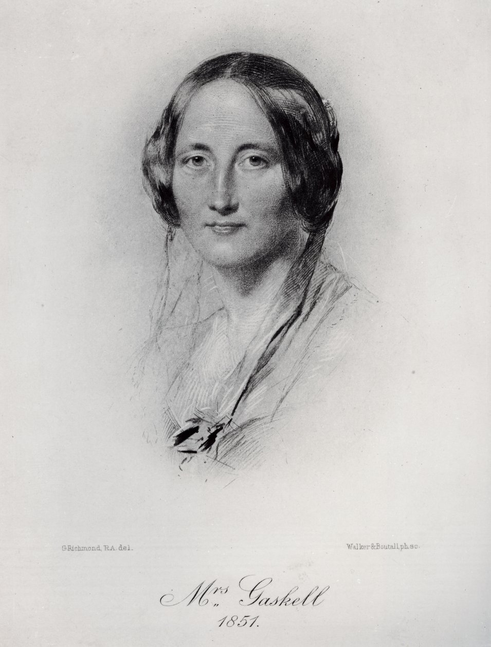 Elizabeth Cleghorn Gaskell (1810-65) (se 114001) af George Richmond