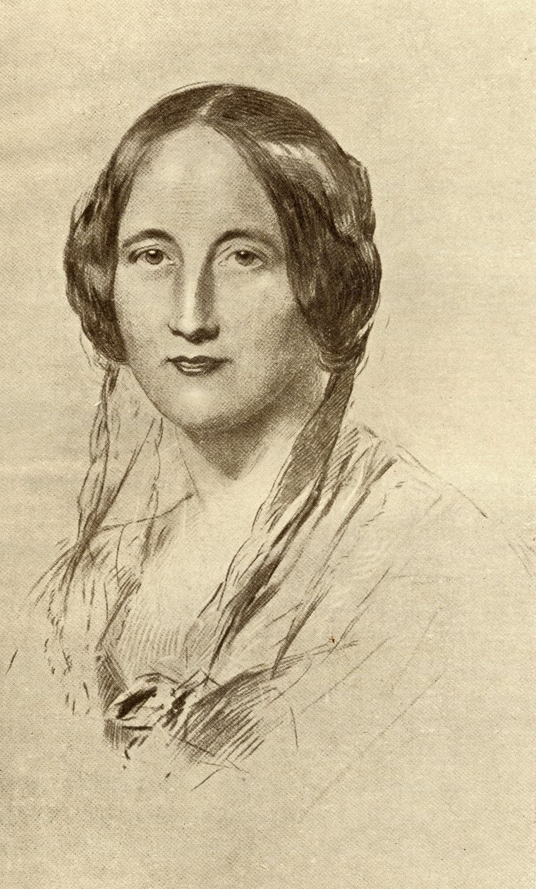 Elizabeth Cleghorn Gaskell (1810-65) af George Richmond