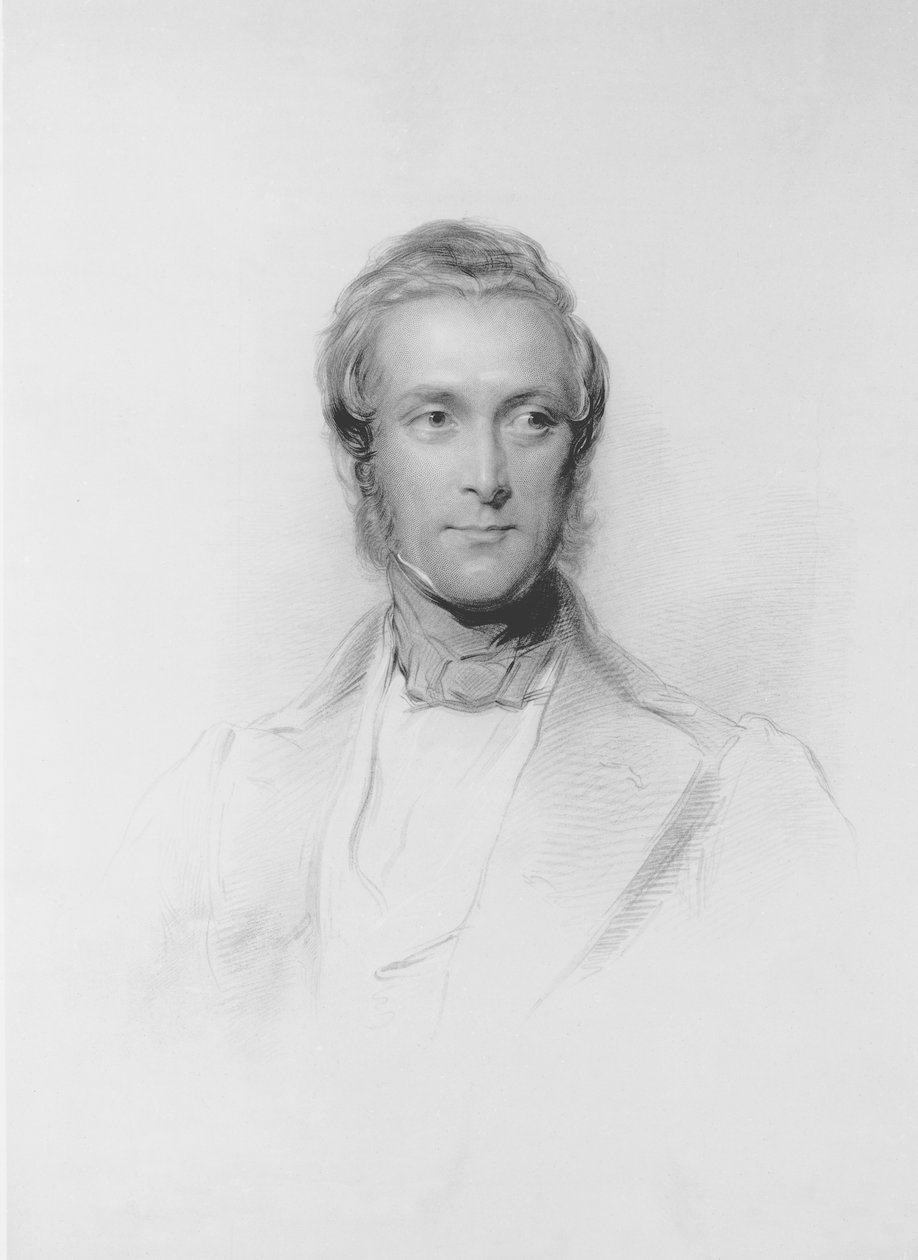 Portræt af James Ramsay, 10. jarl og 1. marquess af Dalhousie (1812-60) af George Richmond