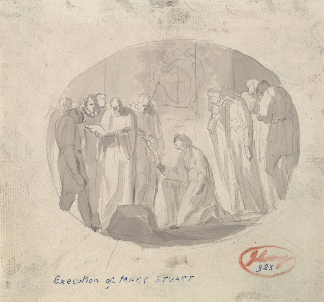 Henrettelse af Mary Stuart af George Romney