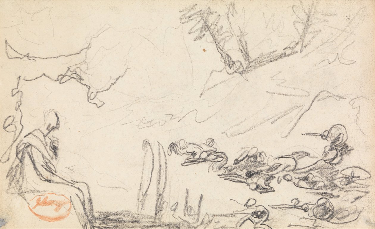 Figur Sammensætningsundersøgelse 32 af George Romney