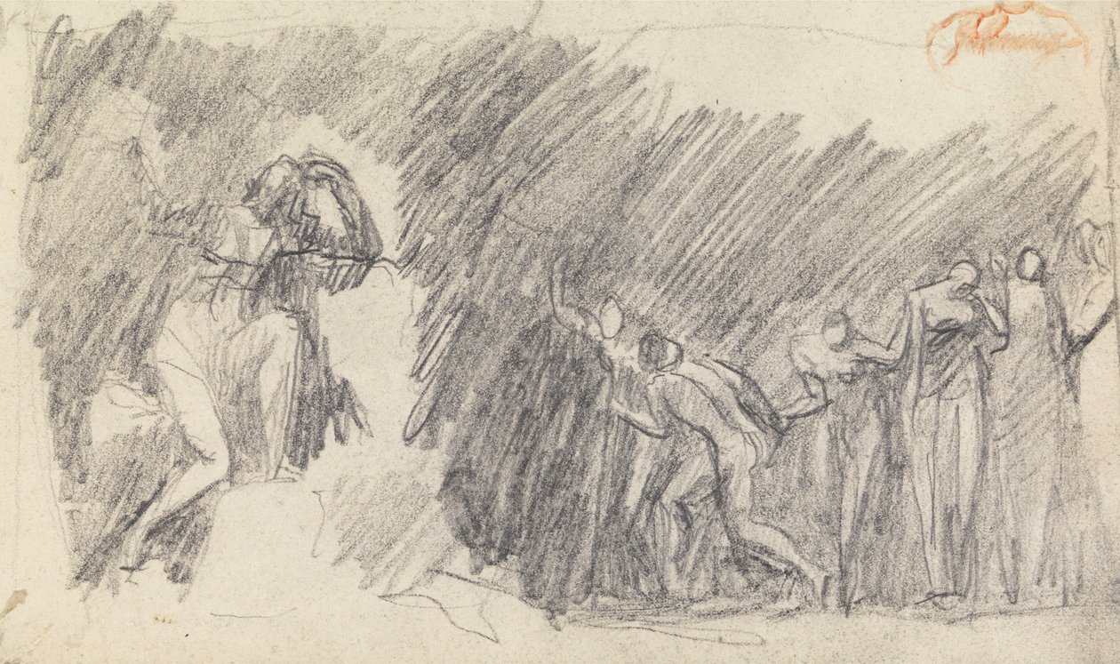 Figur Sammensætningsundersøgelse 5 af George Romney
