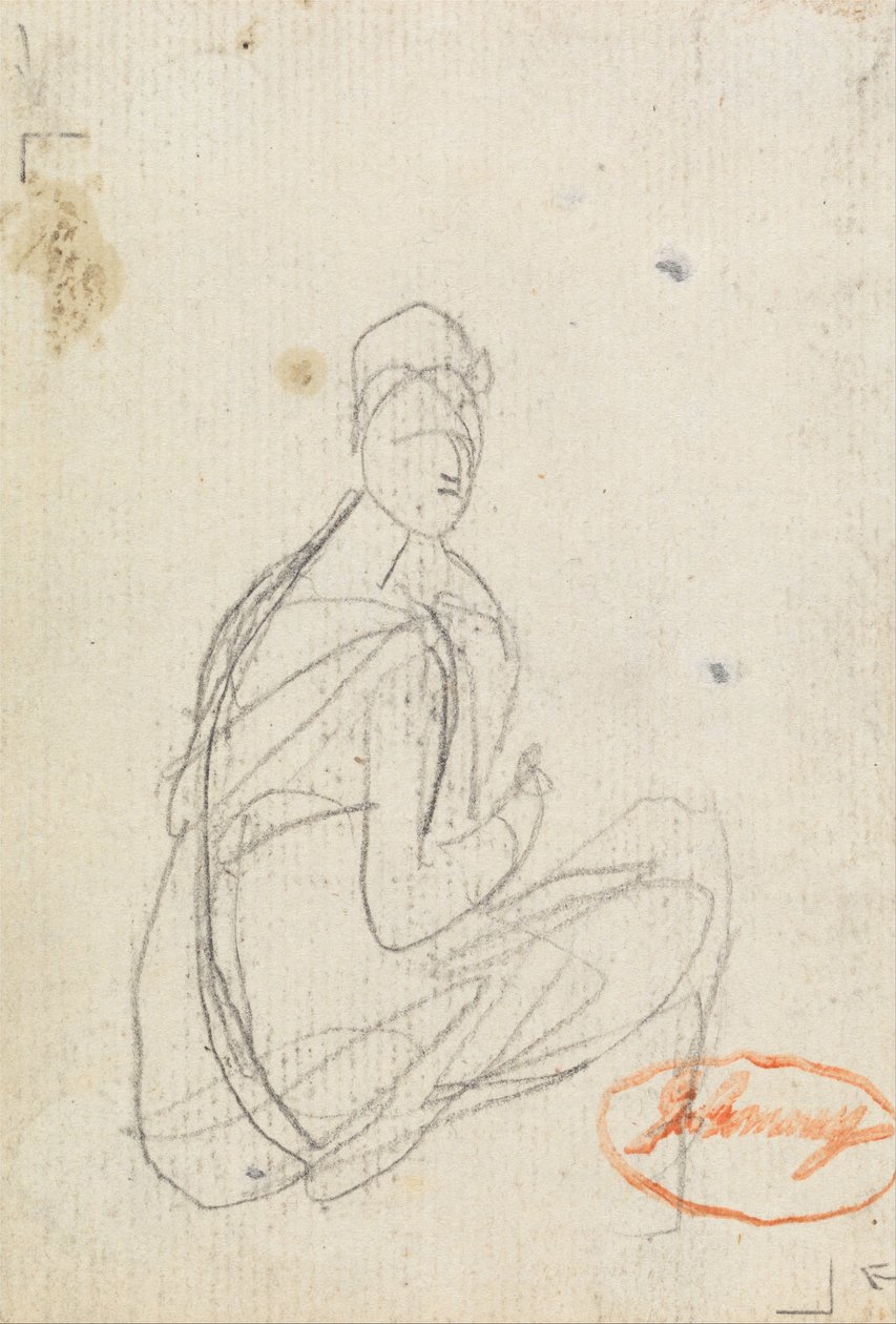 Figurstudie af en kvinde af George Romney