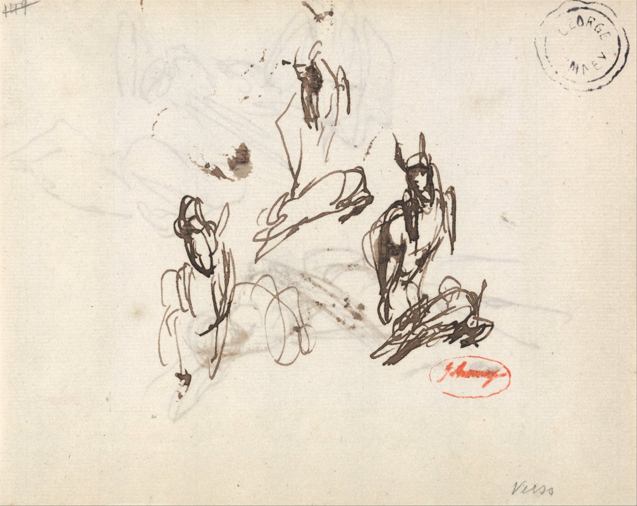 Frolicking Ged- Tre skitser af George Romney