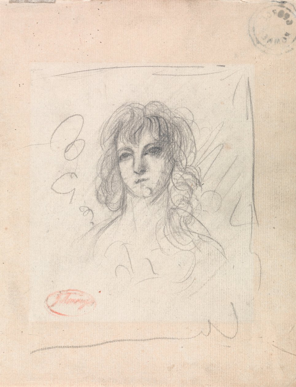 Hoved af en kvinde af George Romney