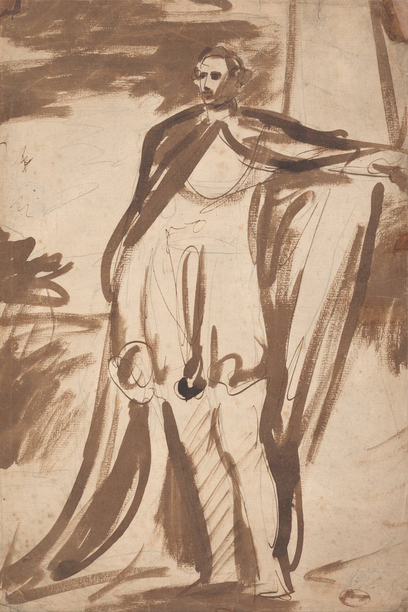Lord Salisbury, stående ved en søjle af George Romney