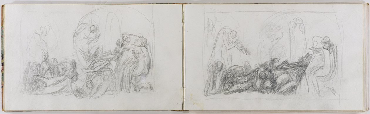 Det tabte paradis, ca.1793 (grafit på papir) af George Romney