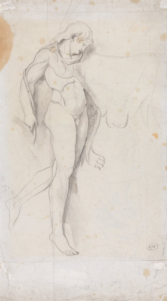 Stående Mand nøgen af George Romney