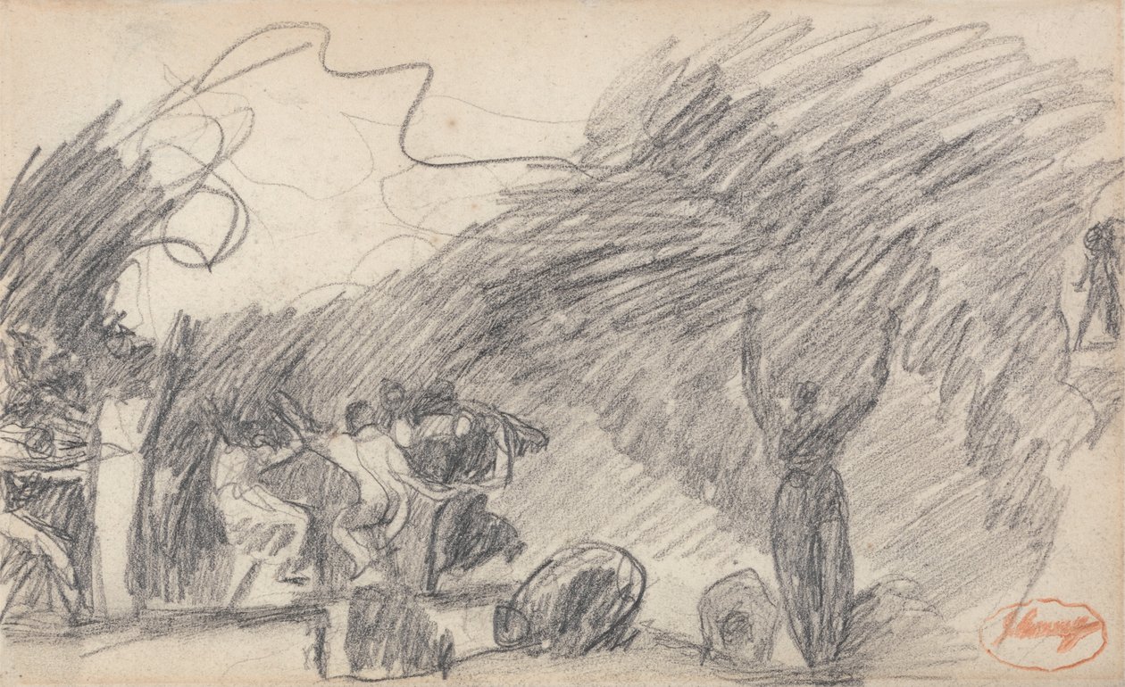 The Witches Cavern (MacBeth) af George Romney