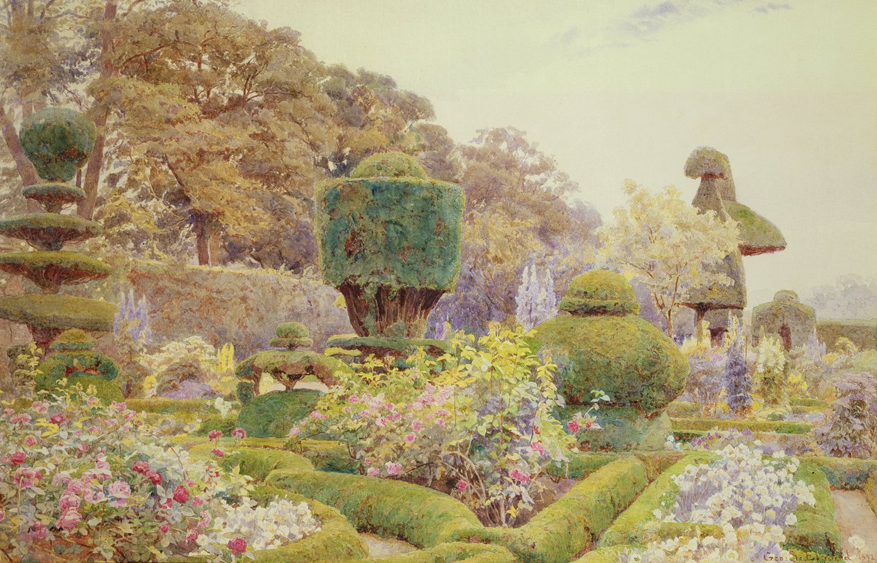 Garden Scene af George Samuel Elgood