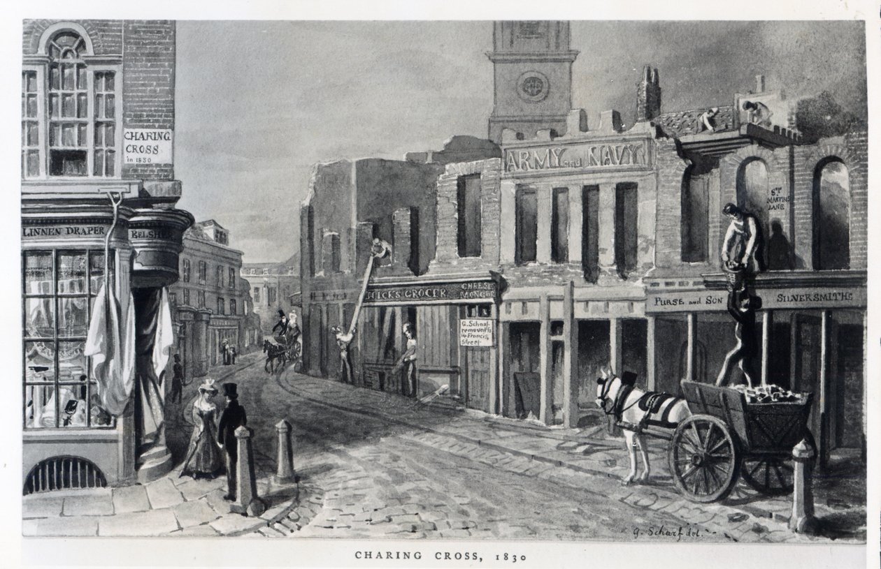 Charing Cross, 1830 af George Snr Scharf