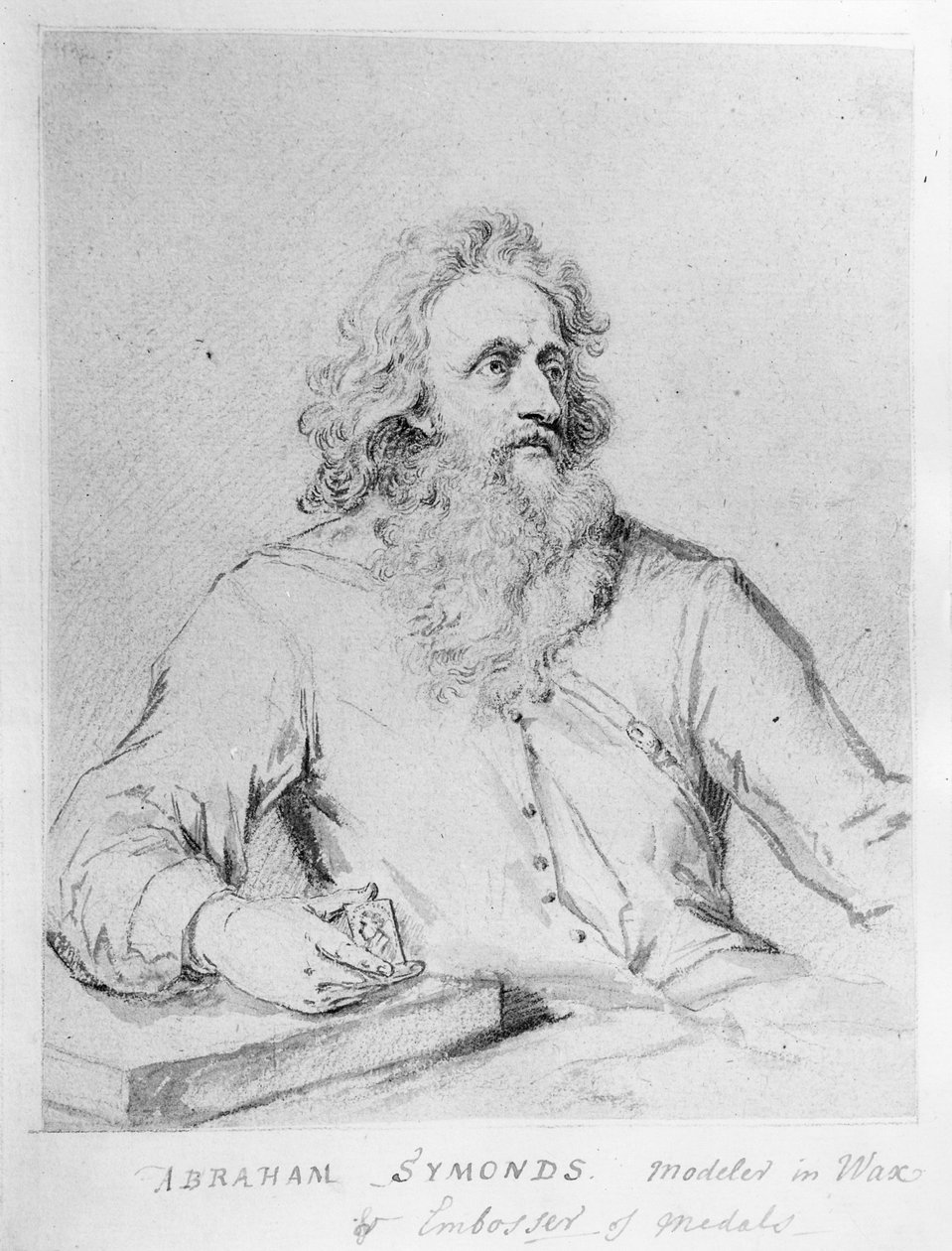 Abraham Symonds, efter et portræt af Sir Godfrey Kneller (pen og blæk og vask på papir) af George Vertue