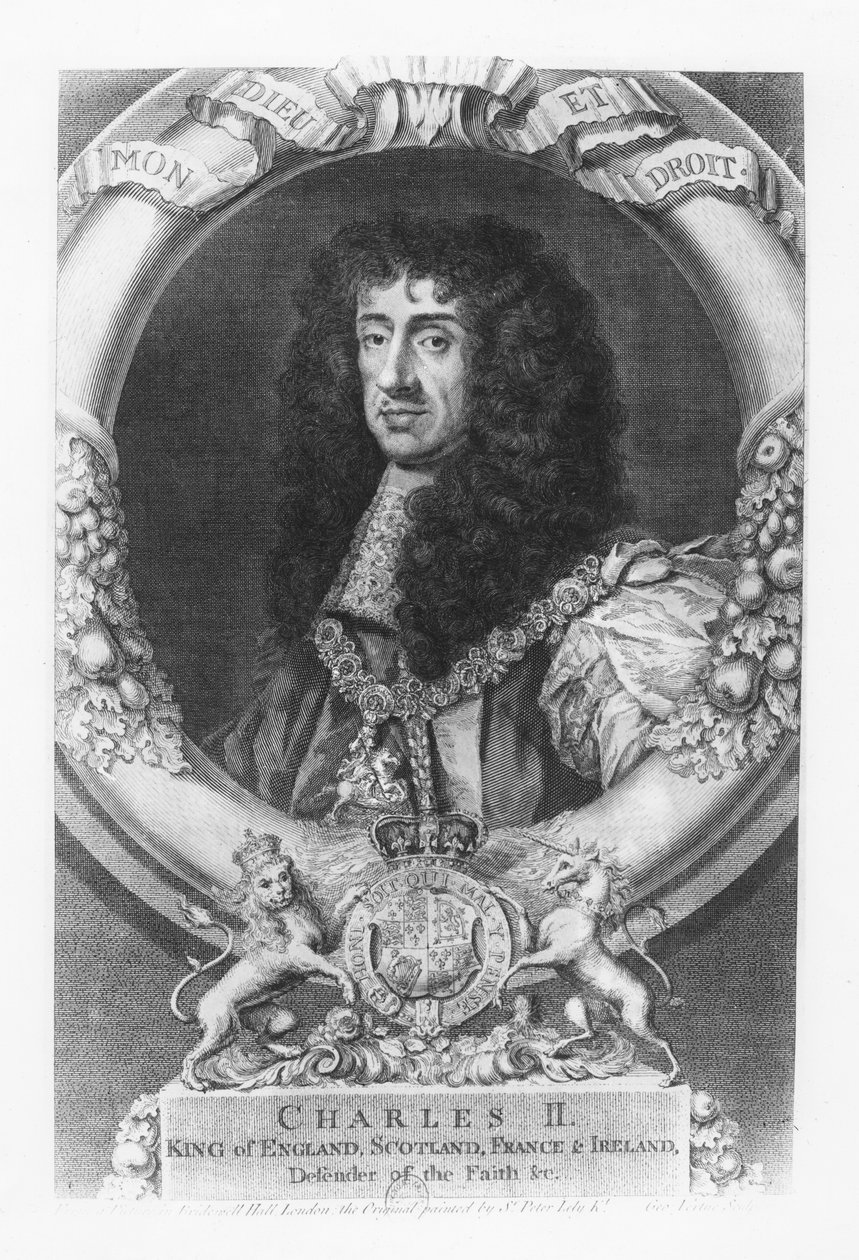 Charles II, konge af England af George Vertue