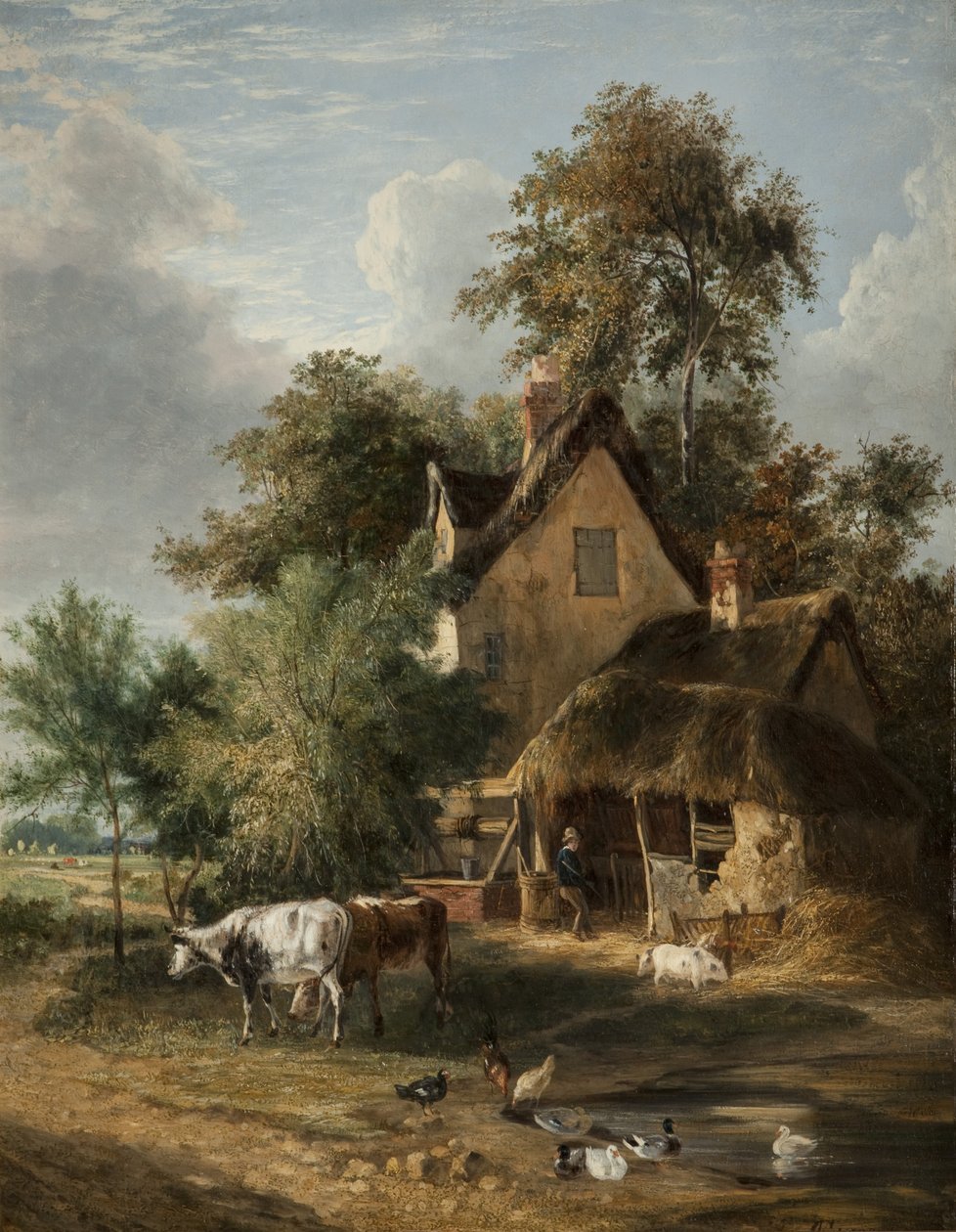 Gårdspladsscene af George Vincent