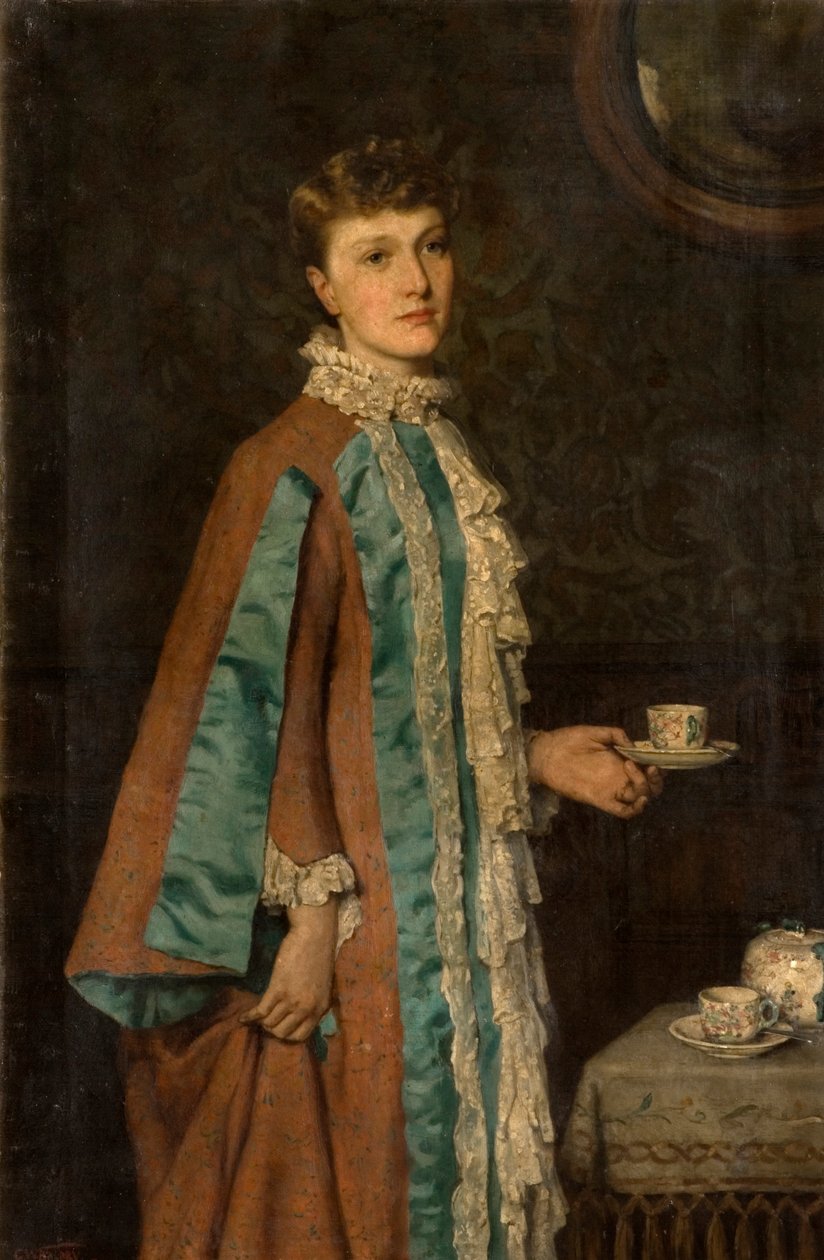 Portræt af Mrs. Clara Rowell, 1884 af George W. Baldry