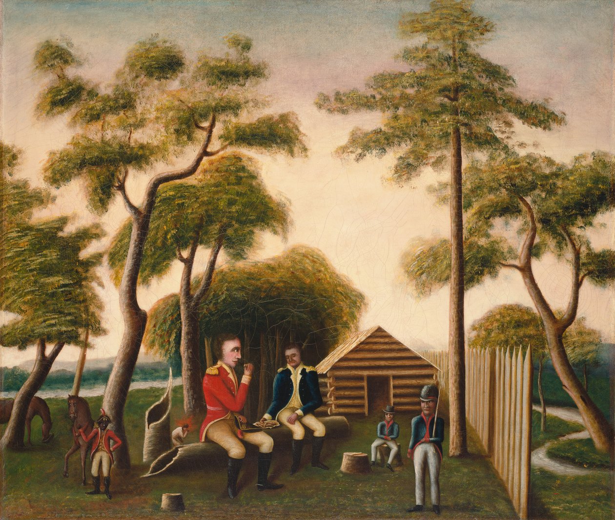 Marion feasting the British Officer on Sweet Potatoes, 1848 af George Washington Mark
