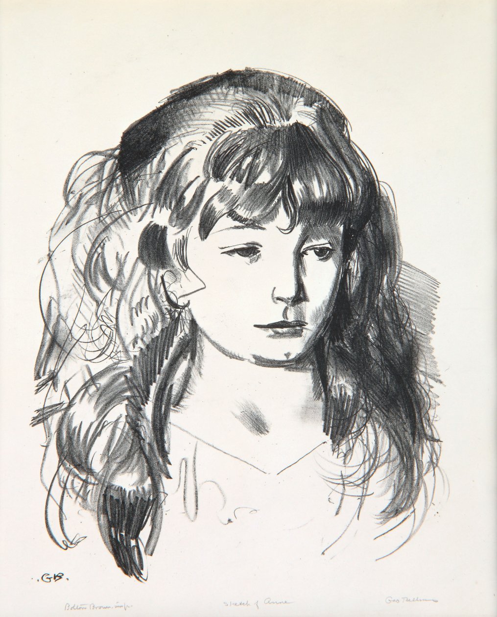 Skitse af Anne, 1923-24 af George Wesley Bellows