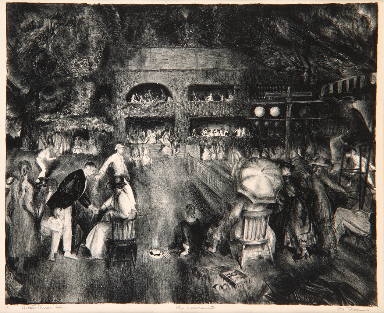 Turneringen, 1920 af George Wesley Bellows