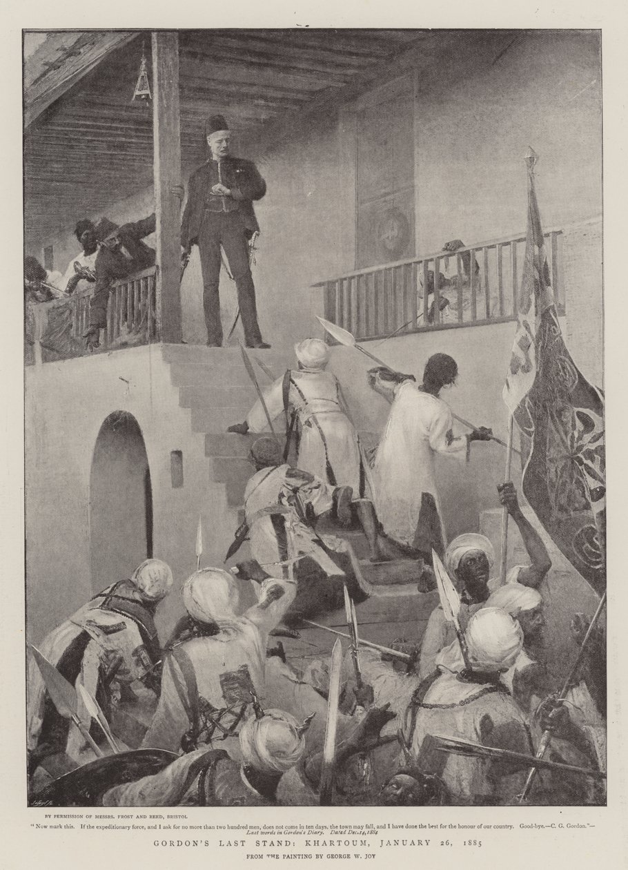 Gordons sidste kamp, Khartoum, 26. januar 1885 af George William Joy