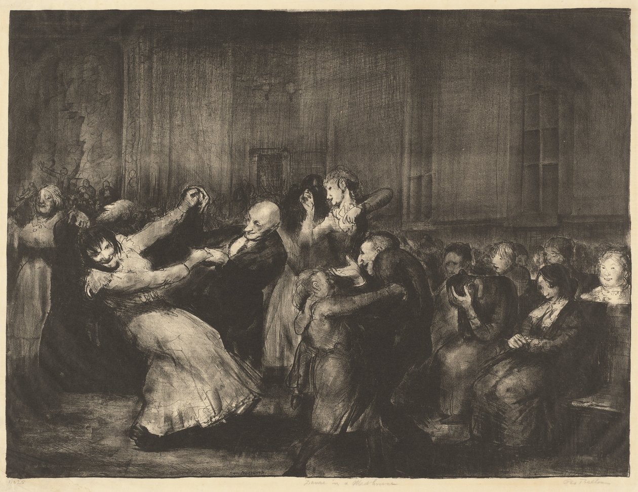Dans i et galehus af George Bellows