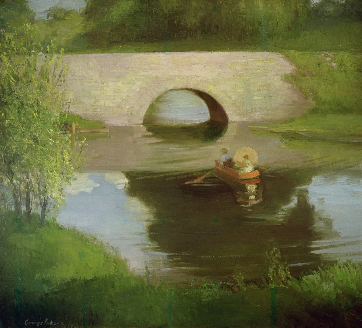 Central Park (olie på lærred) af George Benjamin Luks