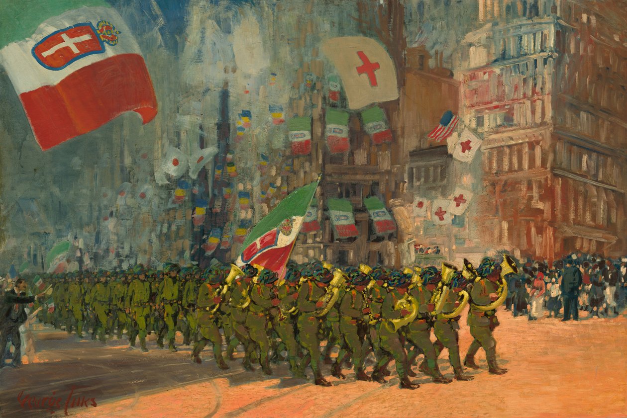 Bersaglieri, 1918. af George Benjamin Luks