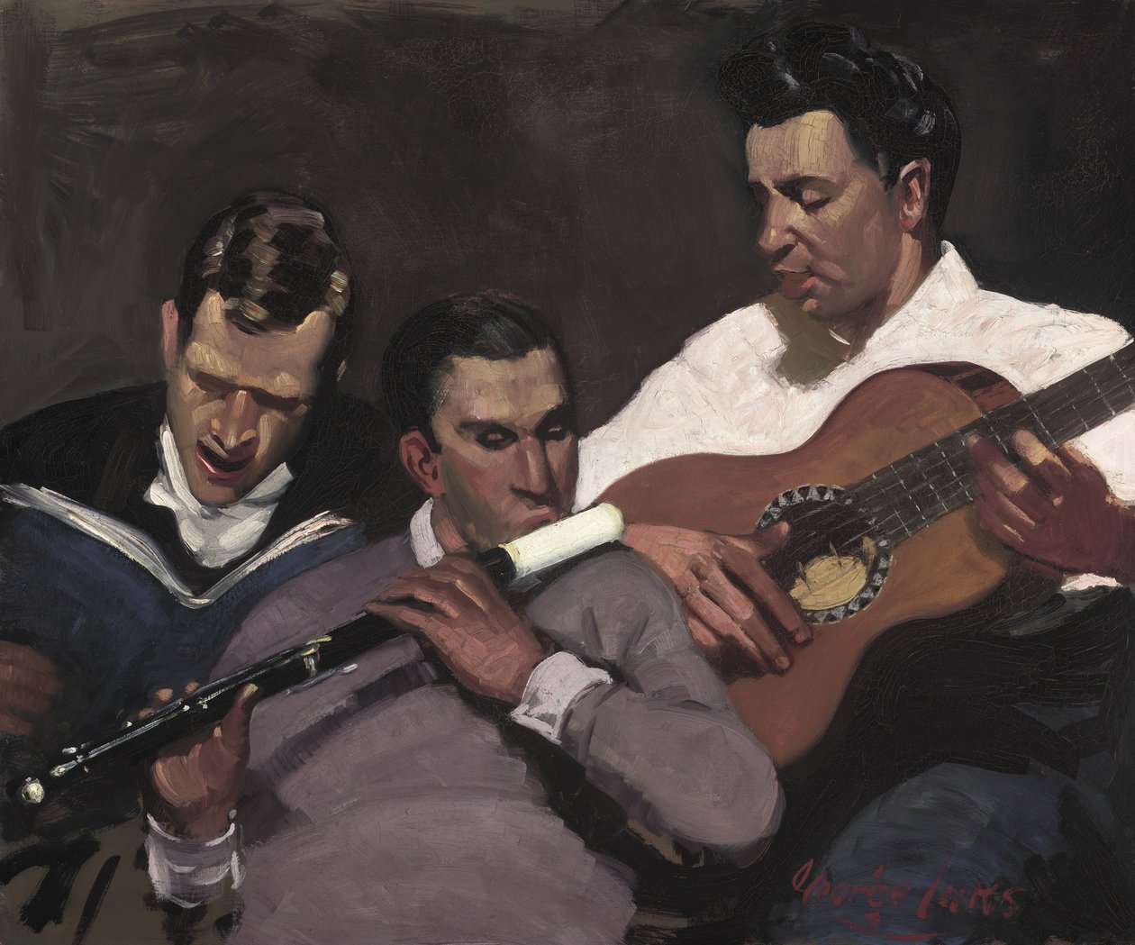 Tre topsergenter af George Benjamin Luks