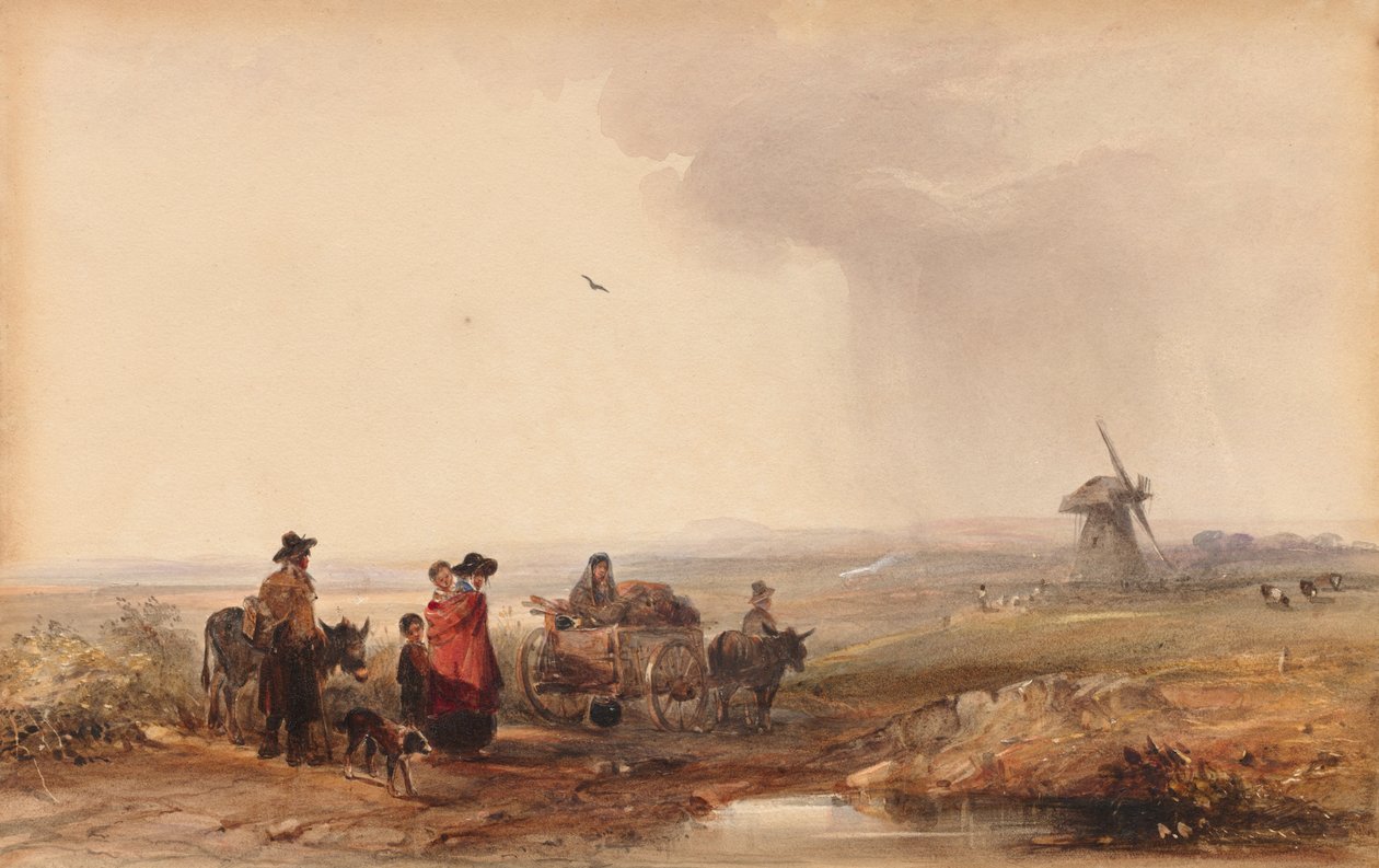 Gypsy Camp, Holland, 1800-tallet. af George Bryant Campion