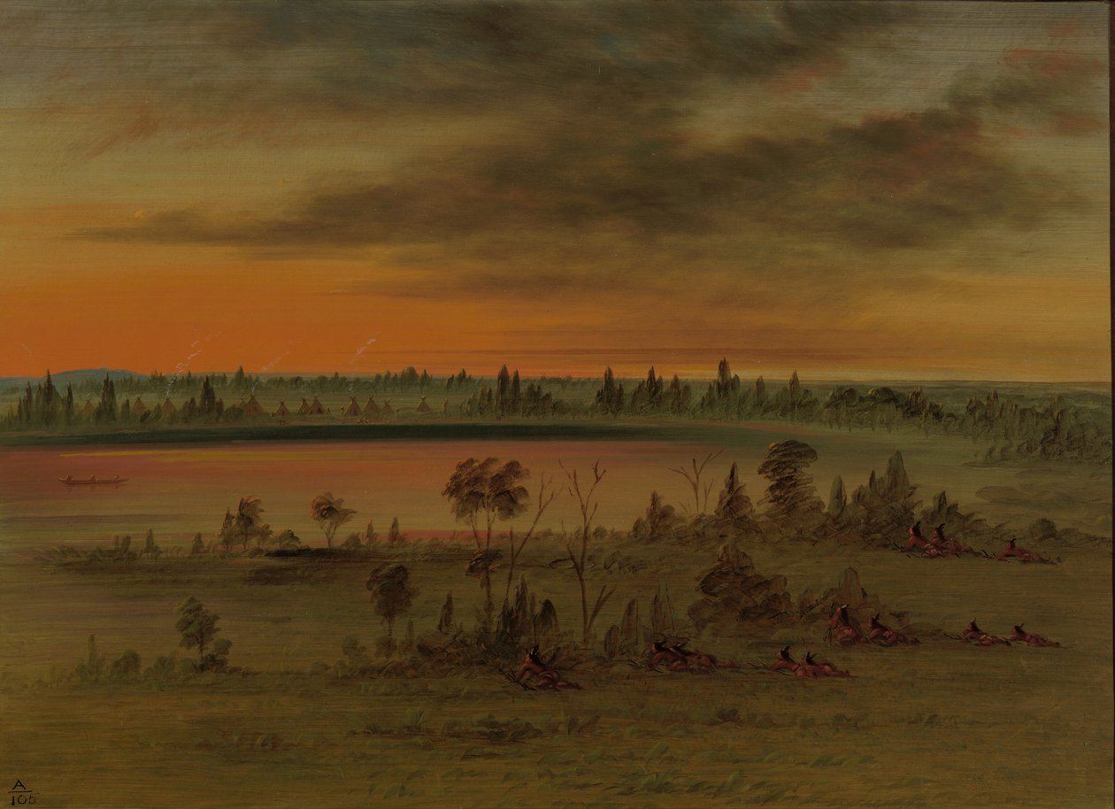 Et Sioux-krigsparti, 18611869. af George Catlin