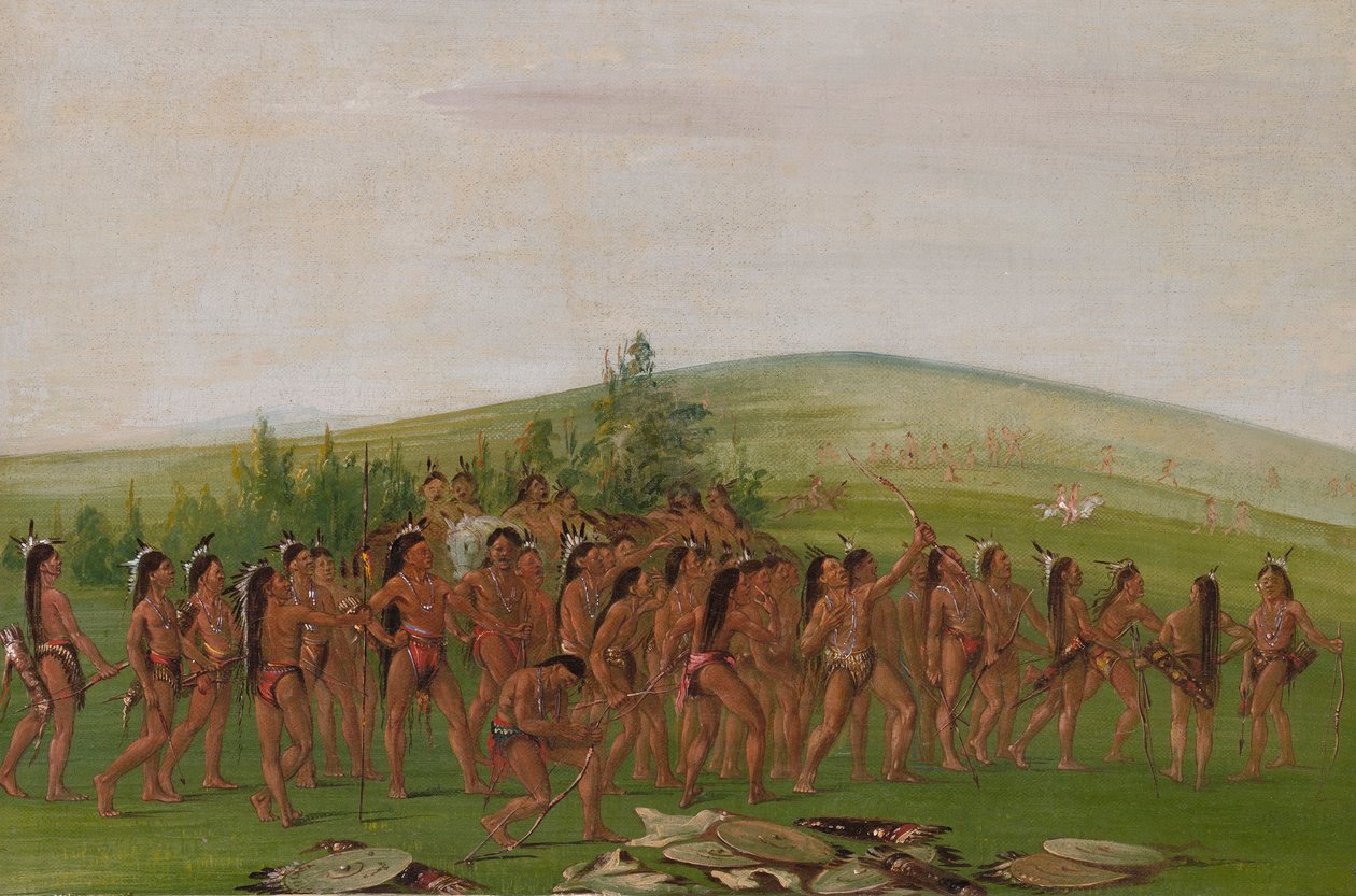 Mandanernes bueskydning af George Catlin