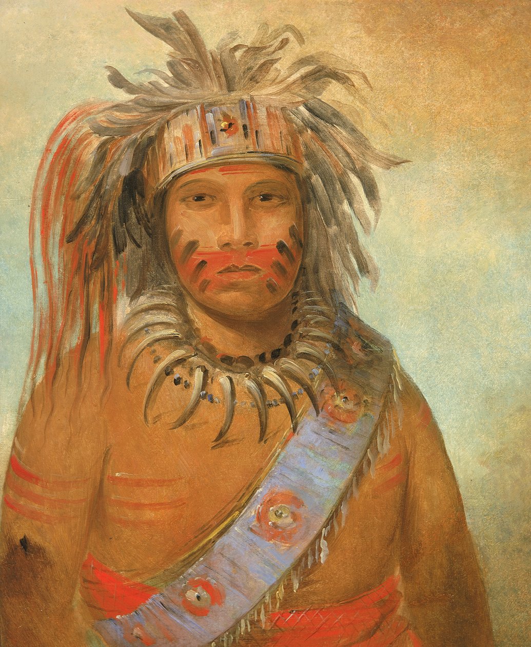 Au-nim-muck-kwa-um, Tempest Bird, 1845. af George Catlin