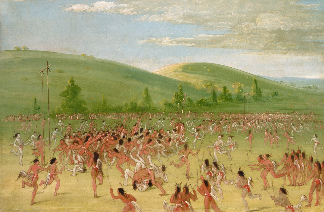 Boldspil af Choctaw--bold op, 1834-1835. af George Catlin