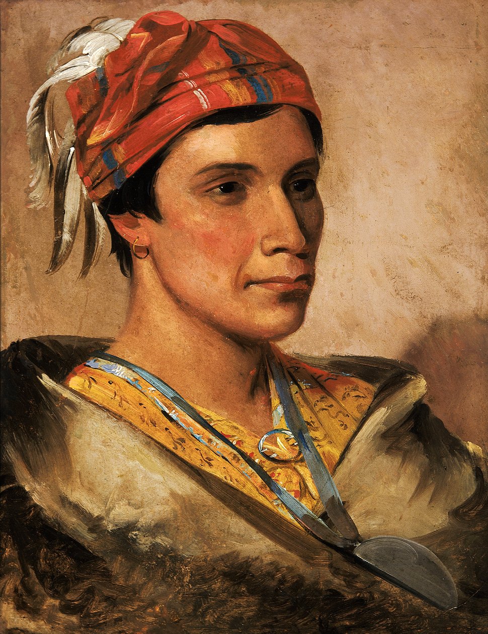 Brød, overhoved for stammen, 1831. af George Catlin