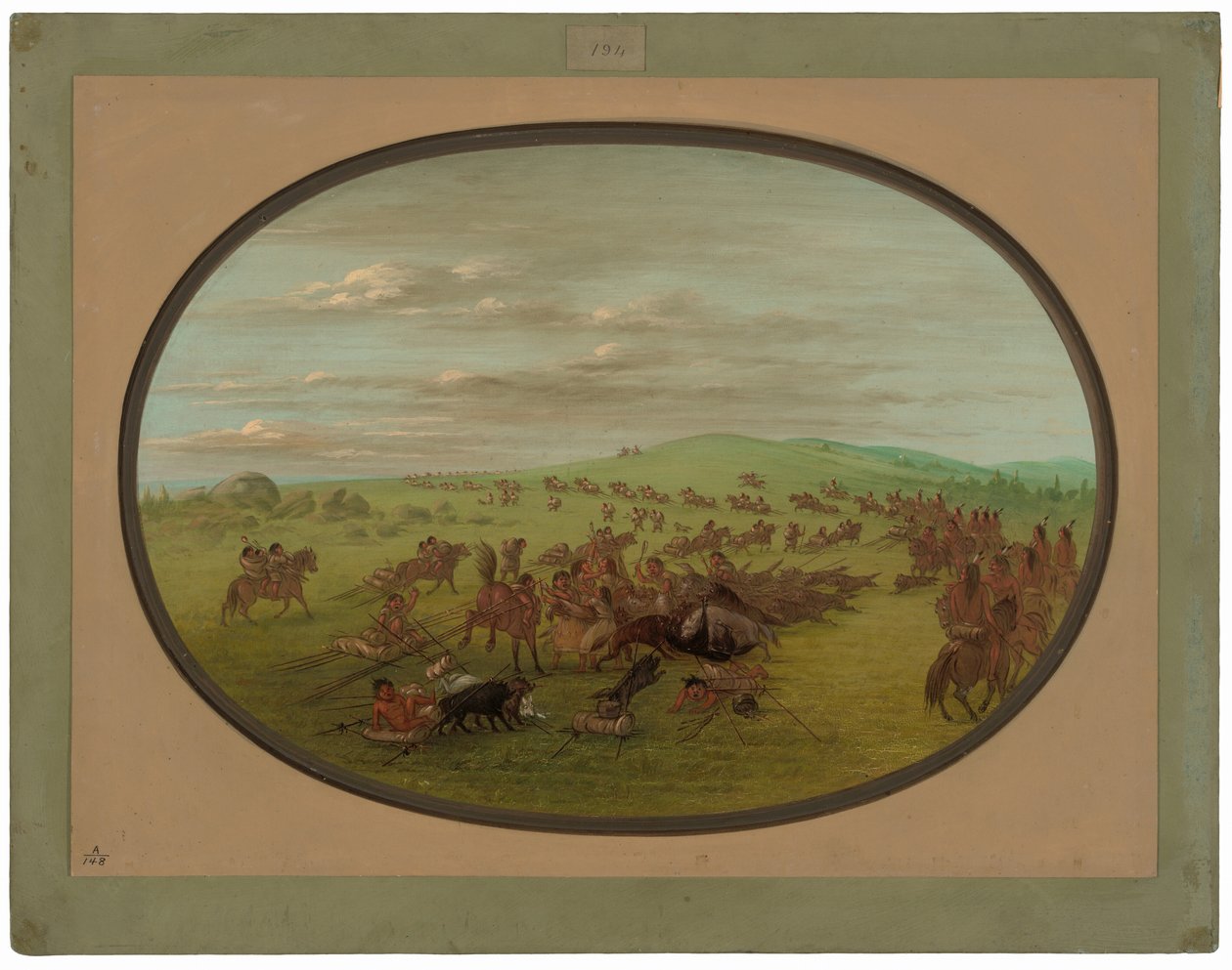 Camanchees flytter af George Catlin