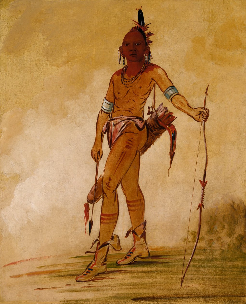 Cáh-he-ga-shín-ga, lille høvding af George Catlin